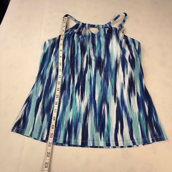 Ocean Avenue Swimwear Blue Turquoise Tankini Top - Picture 3 of 16